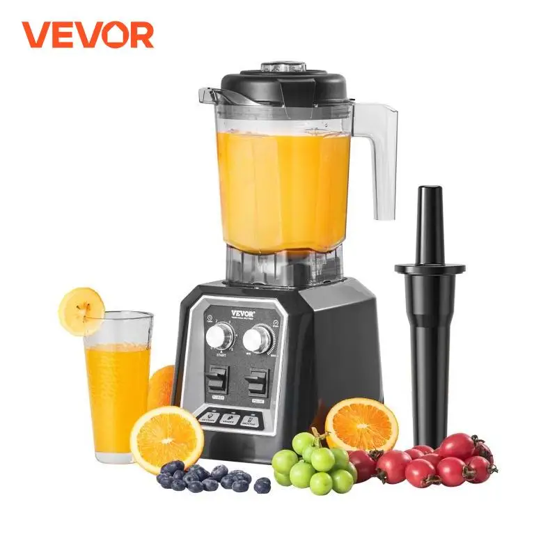 VEVOR-Mélangeur Smunvétérans wn ie en acier inoxydable, seau professionnel, robot culinaire pour fruits, fabricant de centre commercial, maison, cuisine, bar, 2L